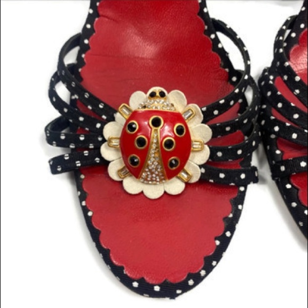 VNT Ramona Tenza ladybug pockadot wedge shoes